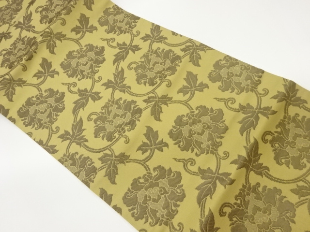 JAPANESE NAGOYA OBI / WOVEN FLOWER ARABESQUE